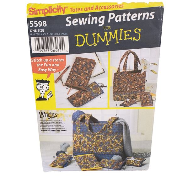 Simplicity Sewing Patterns for Dummies Wrights Purse and Wallet 5598 - Picture 1 of 6